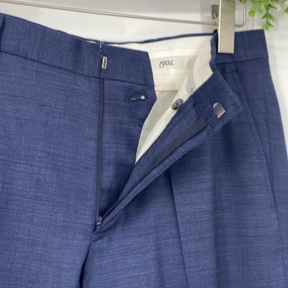 Jos. A. Bank Mens Slim Fit Traveler Suit Jacket and Pants Wool Blend Navy Blue S - Picture 12 of 16